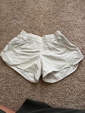 Women's White Lightweight Athletic Shorts